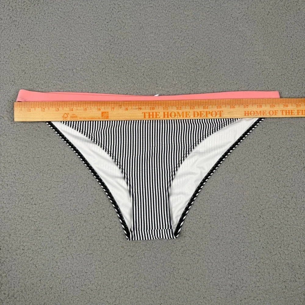 Southern Tide Seersucker Bikini Bottom Womens XL Navy Stripe Coral Swim Surf NWT